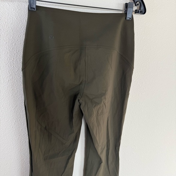 Lululemon Smooth Fit Pull-On High-Rise Pants Dark Olive Green Athleisure Women 4 - Picture 9 of 12